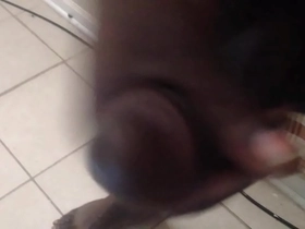 Chiraw male home alone bustin a nut! bbc