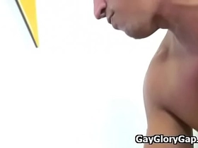 Black gay men gloryhole fuck and handjob video 04
