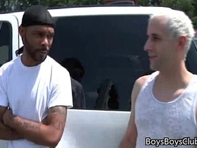 Gay interracial hardcore sex video from blacksonboys 24