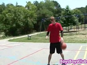 Blacks on boys - gay interracial bareback fuck movie 18