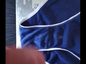 Corrida en bragas de mi mujer 120